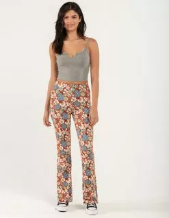 FULL TILT Retro Floral Womens Flared Pants