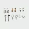FULL TILT 9 Pack Cross Spike Earring Set