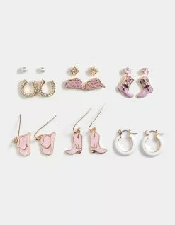 FULL TILT 9 Pack Western Novelty Earring Set