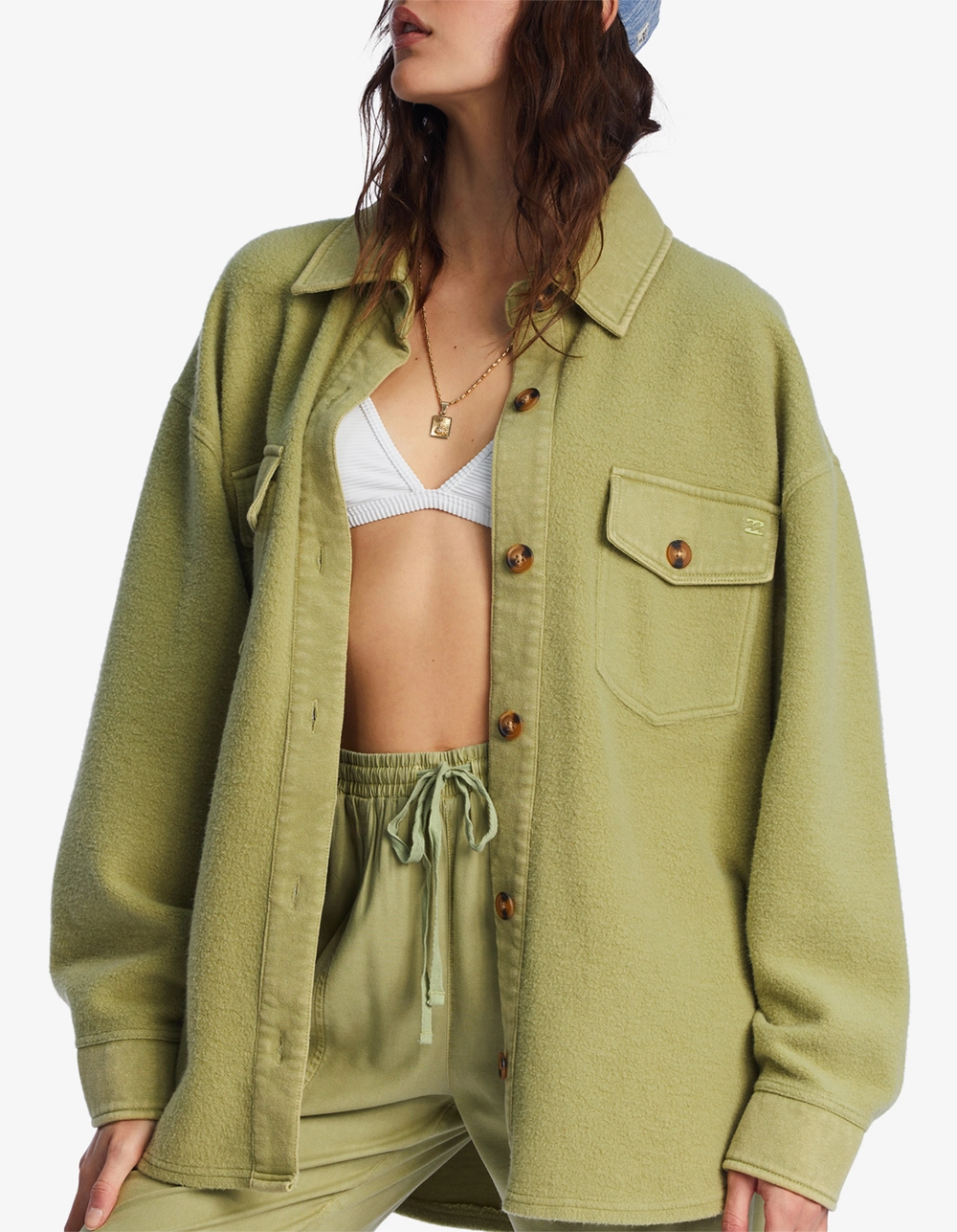 BILLABONG Anytime Shacket Oversized Button-Through Womens Jacket - Image 2
