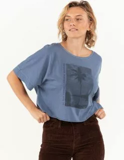 ROXY Palm Map Womens Crop Tee