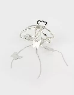 FULL TILT Butterfly Charm Metal Claw Hair Clip