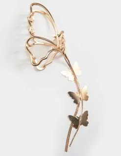 FULL TILT Butterfly Charm Metal Claw Hair Clip
