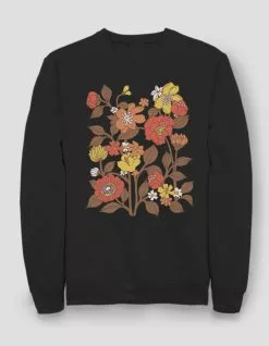 Art/Design NATURE Retro Floral Unisex Crewneck Sweatshirt