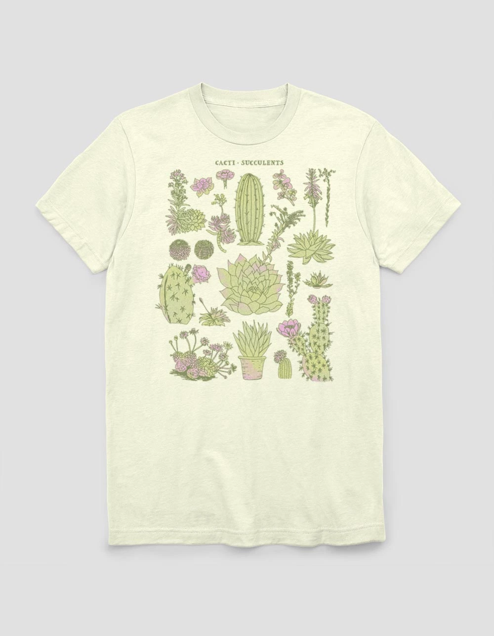 Art/Design NATURE Cacti Chart Drawing Unisex Tee