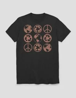 Art/Design EARTH Peace Recycle Icons Unisex Tee
