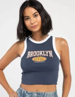 RSQ Brooklyn NYC Womens Ringer Tank Top