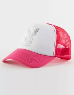 PLAYBOY Rhinestone Womens Trucker Hat