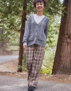 RSQ Womens Wide Leg Plaid Pants