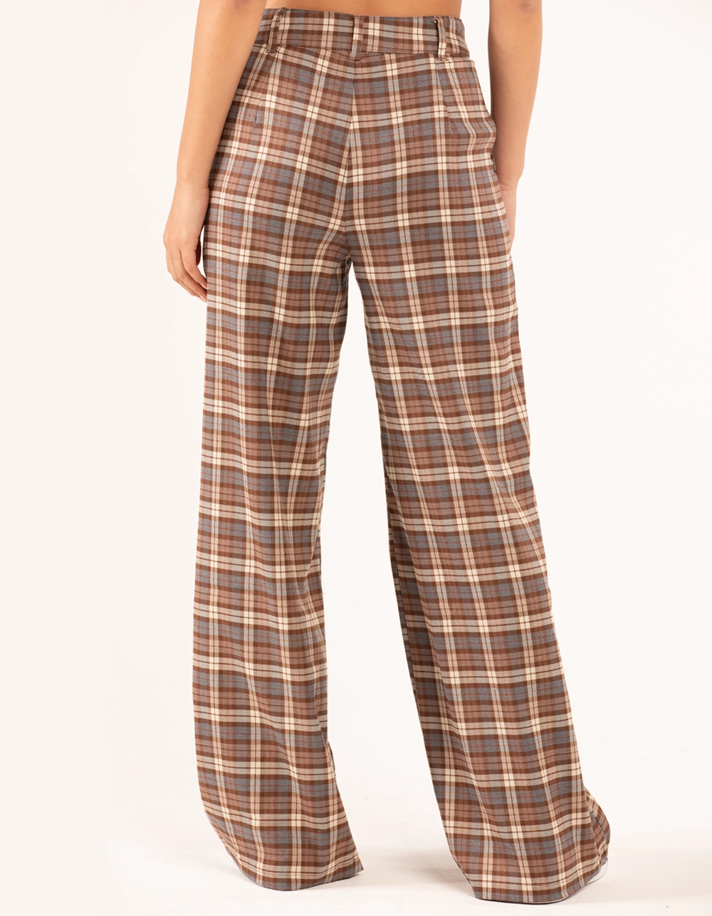 RSQ Womens Wide Leg Plaid Pants - Image 4