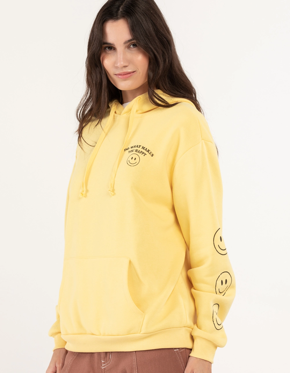 FULL TILT Happy Smiley Womens Hoodie - Image 2