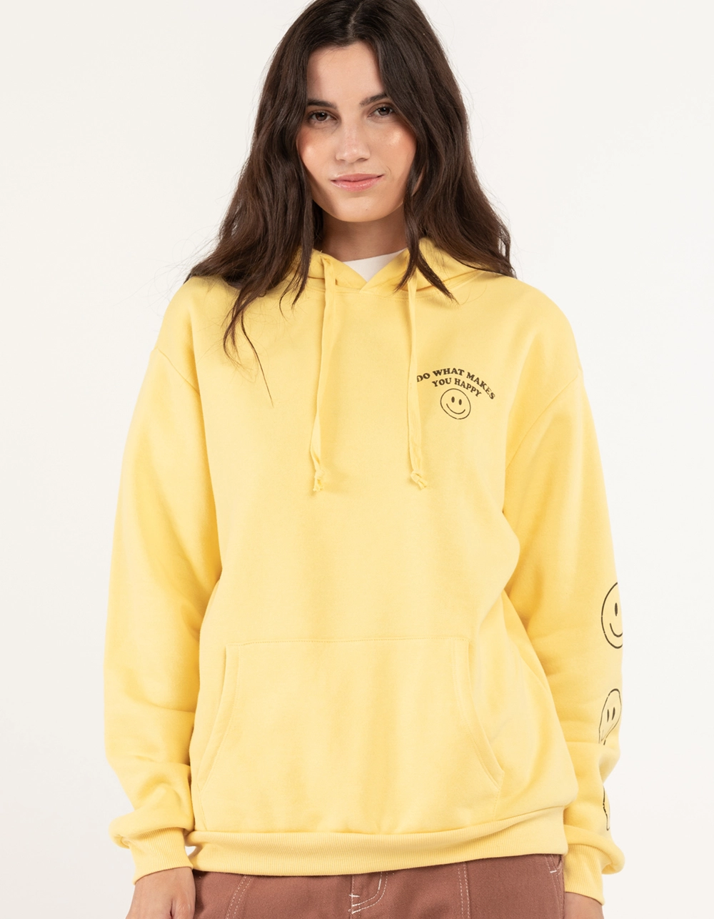 FULL TILT Happy Smiley Womens Hoodie - Image 3