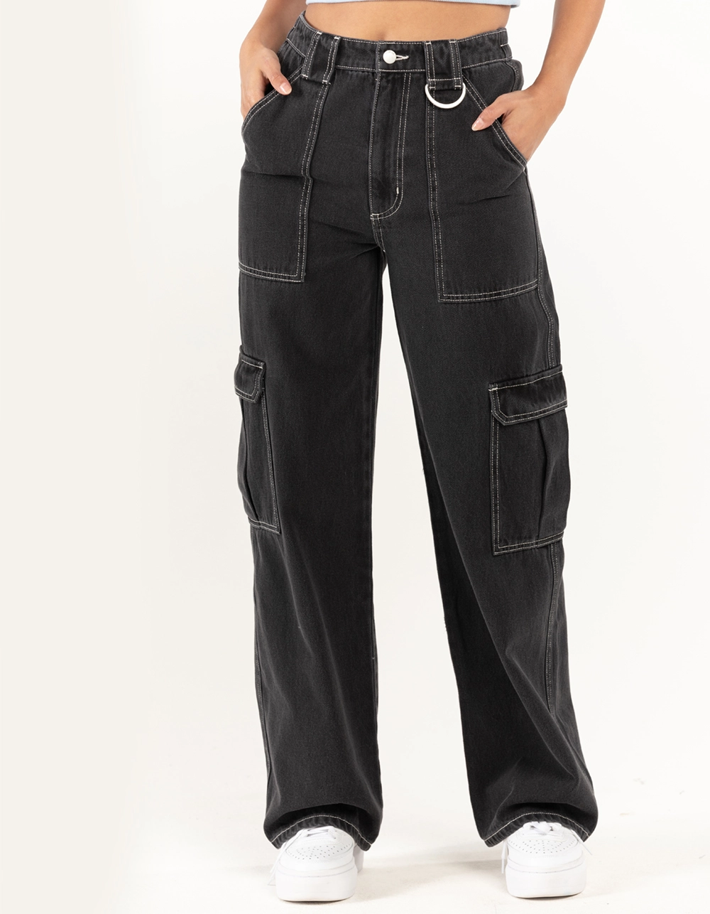 RSQ Womens D Ring Cargo Loose Pants - Image 2