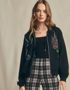 FULL TILT True Love Womens Zip-Up Crop Hoodie