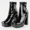 STEVE MADDEN Bianca Patent Platform Womens Boots