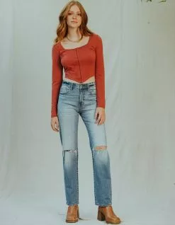 DAZE DENIM Sundaze Womens High Rise Dad Jeans