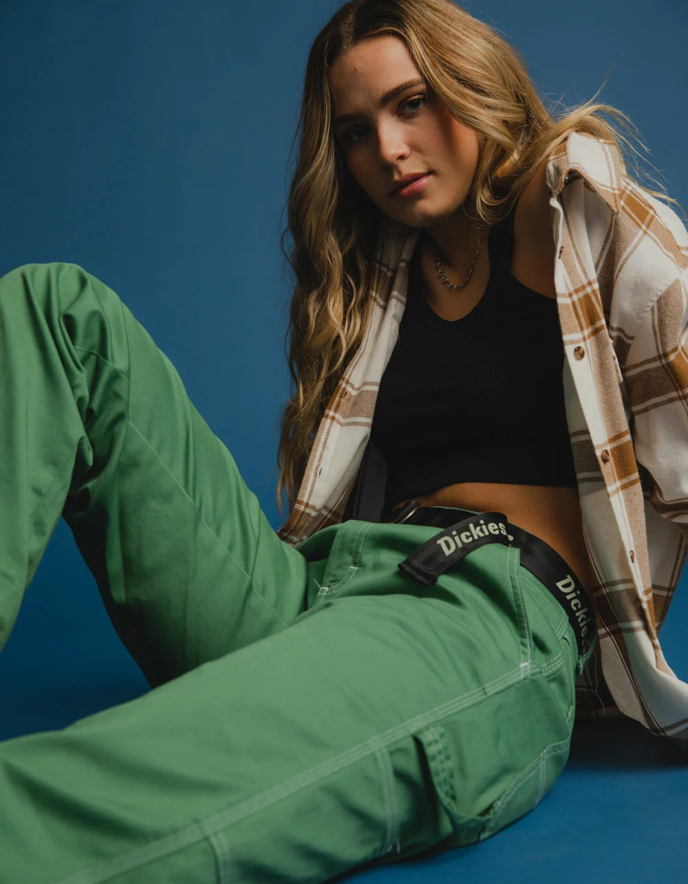 DICKIES Womens Belted Carpenter Pants - Image 6