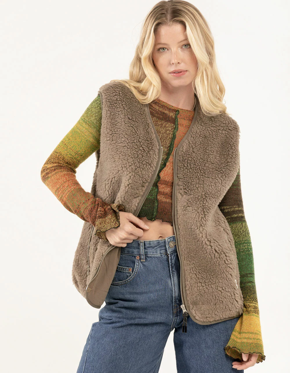 BDG Urban Outfitters Borg Womens Sherpa Vest