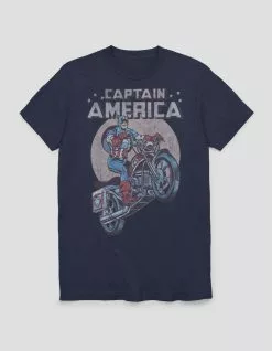 Marvel CAPTAIN AMERICA Motorcycle Unisex Tee