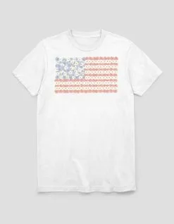Art/Design AMERICA Flower Flag Unisex Tee