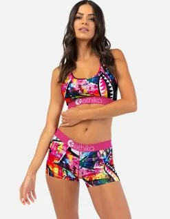 ETHIKA Pink Dripp Womens Staple Boyshorts