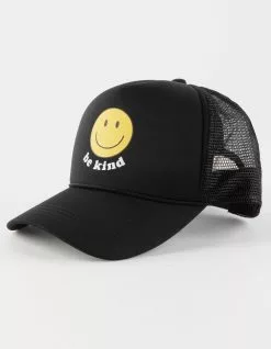 DAVID AND YOUNG Be Kind Happy Womens Trucker Hat