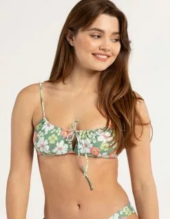 DAMSEL Floral Cinch Bralette Bikini Top