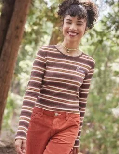 FIVESTAR GENERAL CO. Womens Stripe Baby Tee