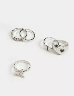 FULL TILT 5 Piece Pop Punk Ring Set