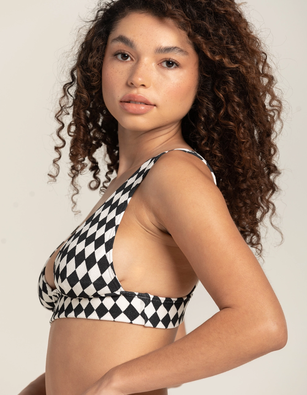 BILLABONG Triangle Diamond Plunge Bikini Bralette - Image 2
