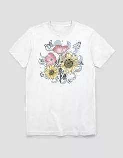 Art/Design CELESTIAL Sunflower Poppy Unisex Tee