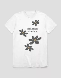 Art/Design FLORAL Hippie Thoughts Unisex Tee