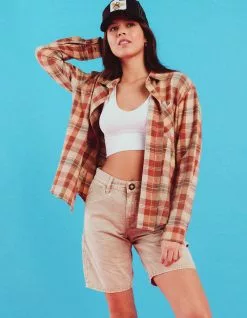 VOLCOM Kraftsman Womens Mid Denim Shorts