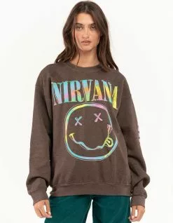 Merch Traffic NIRVANA Womens Crewneck Sweatshirt