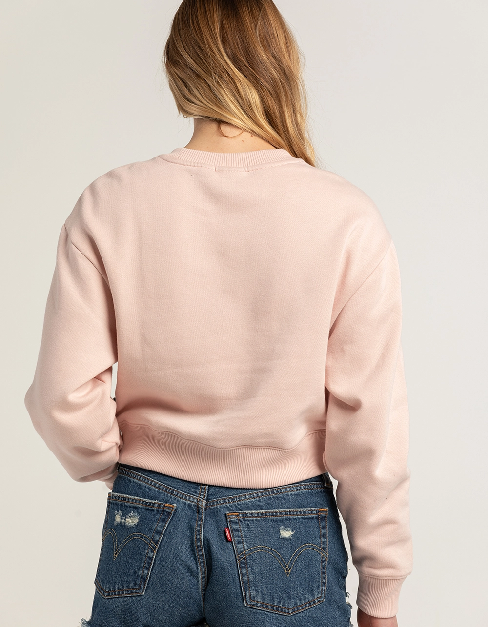 VANS Micro Ditsy Womens Crop Boxy Crewneck Sweatshirt - Image 3