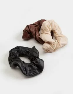FULL TILT 3 Piece Nylon Puff Scrunchies