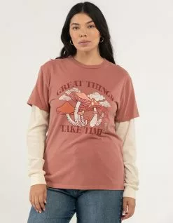 FULL TILT Mushroom 2fer Womens Tee