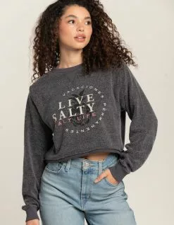 SALT LIFE Womens Crop Fleece Sweatshirt