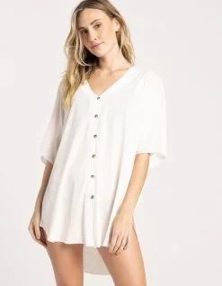 HURLEY Womens Button Up Coverup