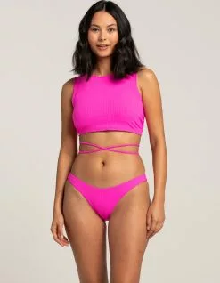 VYB Rib High Leg Skimpy Bikini Bottoms