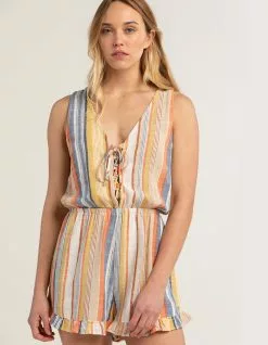 HURLEY Iris Lace Up Womens Romper