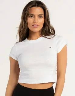 CHAMPION Fitted Crop Womens Rib Tee