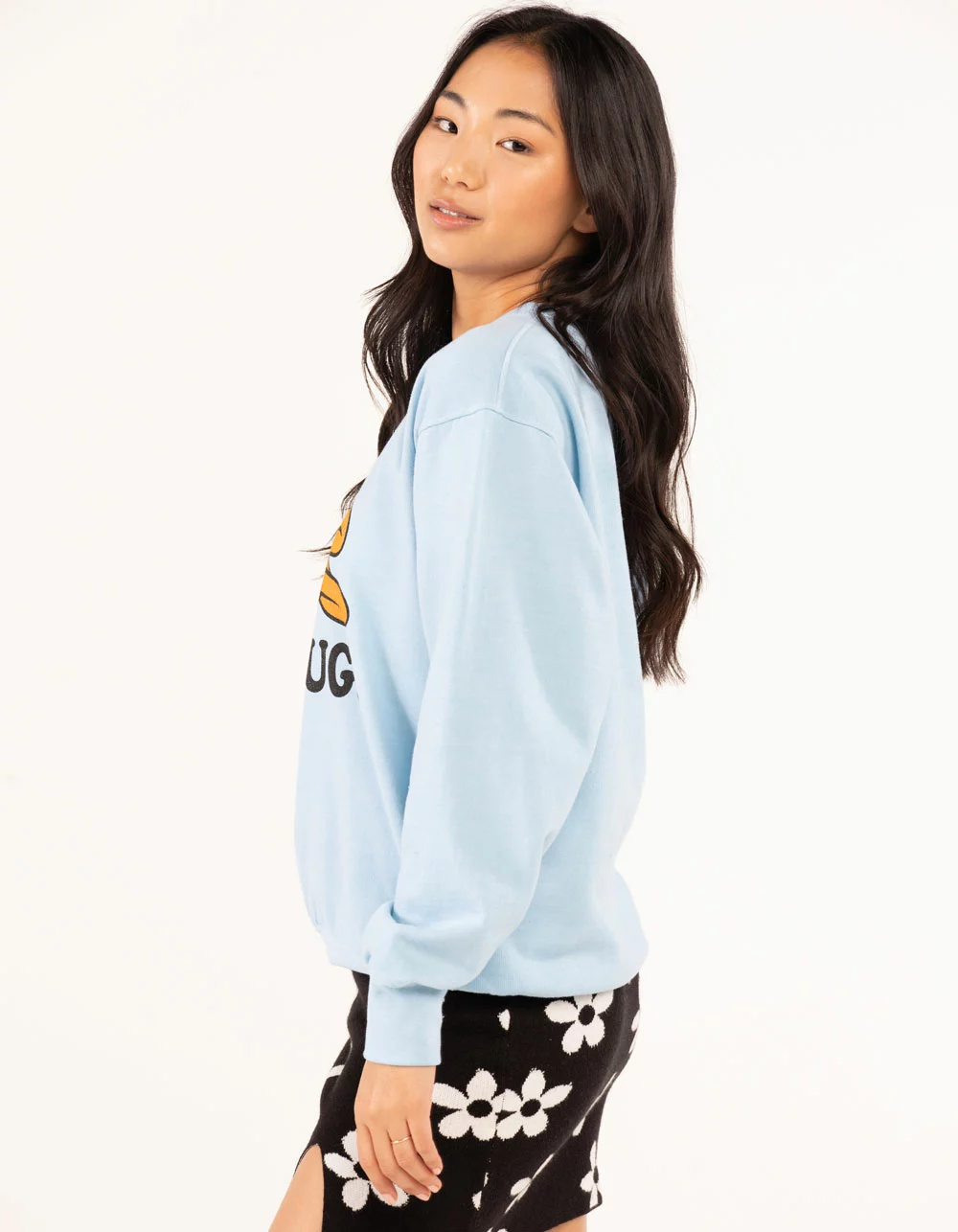 LOONEY TUNES Daffy Duck Humbug Womens Crewneck Sweatshirt - Image 2