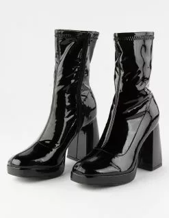 BAMBOO Gradient Womens Platform Stretch Boots