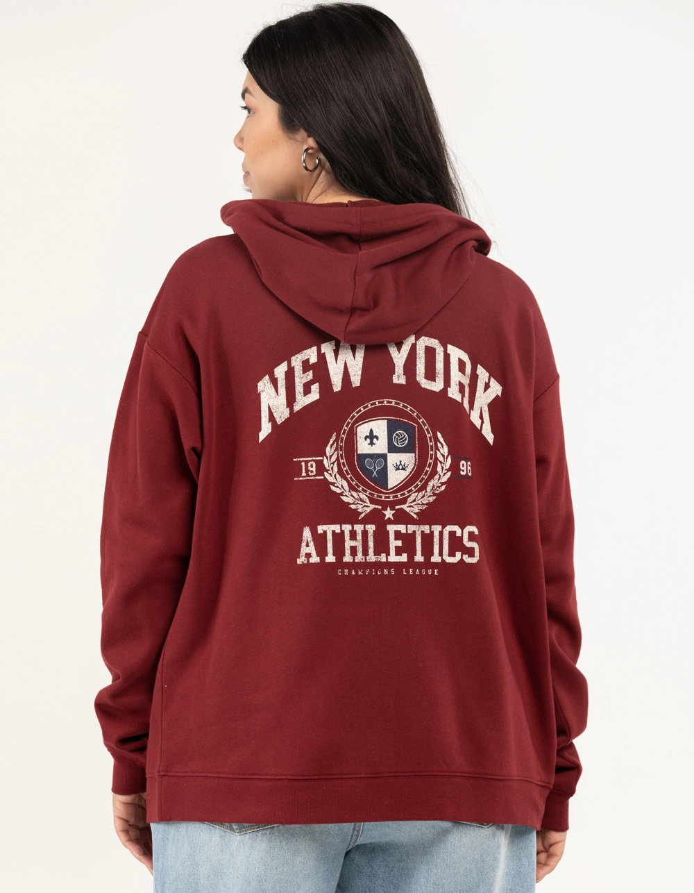 FULL TILT New York Womens Oversized Zip-Up Hoodie