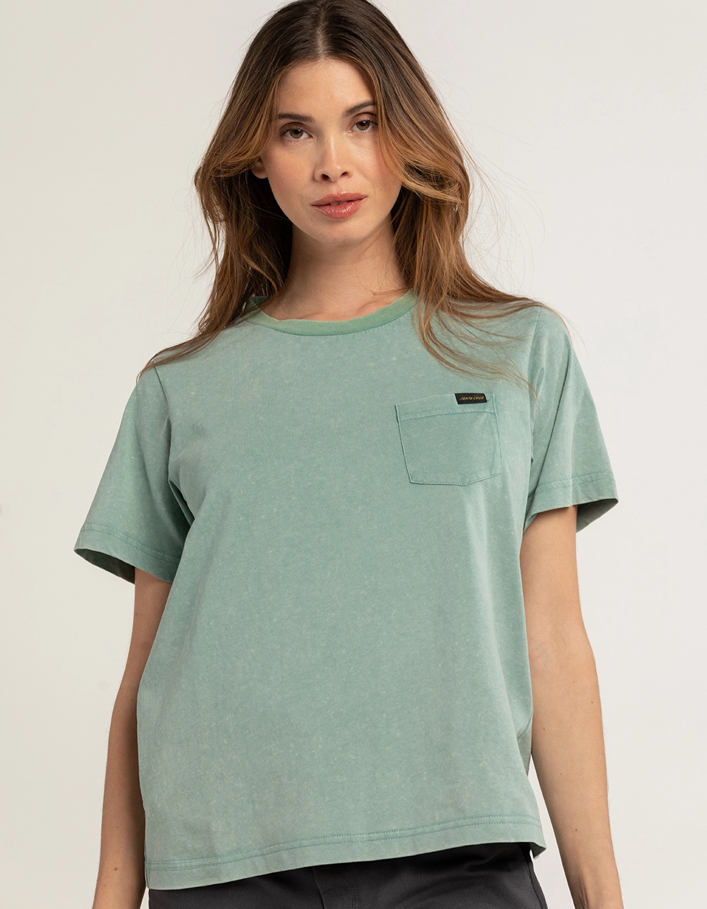 SANTA CRUZ Holo Wave Womens Pocket Tee - Image 2
