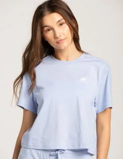 ADIDAS Essential 3-Stripe Womens Crop Tee