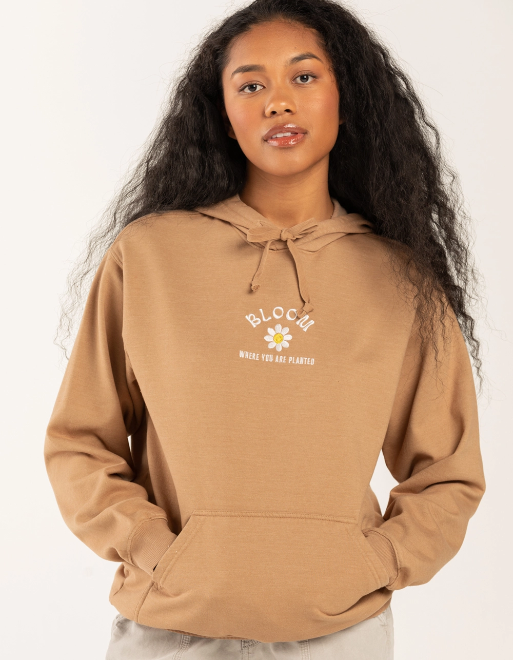 FULL TILT Bloom Embroidered Womens Hoodie
