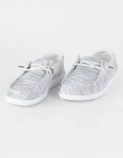 HEY DUDE Wendy Sox Glacier Grey Womens Slip On Shoes