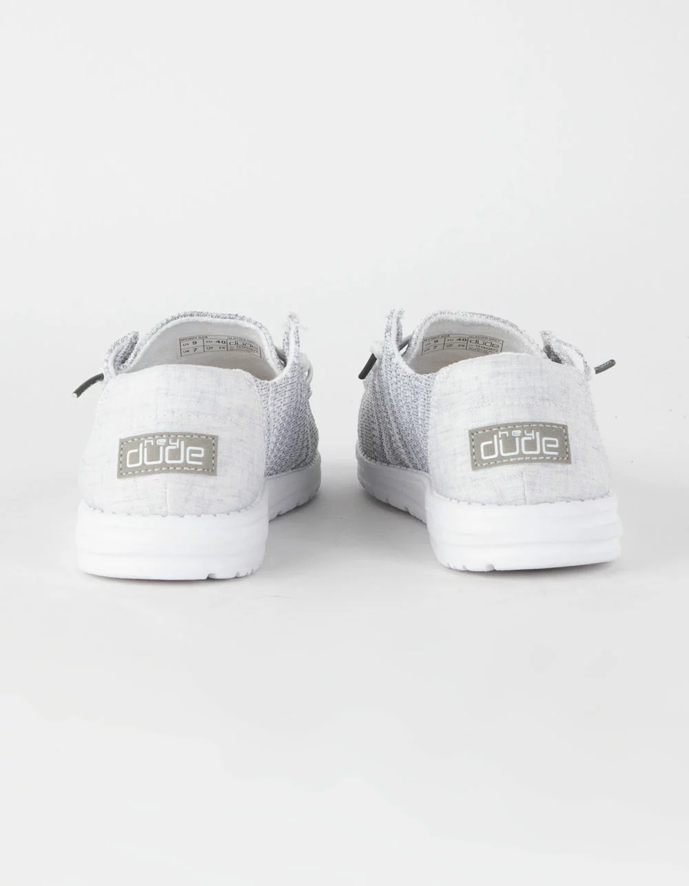 HEY DUDE Wendy Sox Glacier Grey Womens Slip On Shoes - Image 4